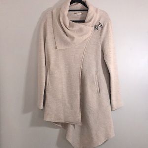 Garnet Hill Asymmetrical Cardigan 100% Wool